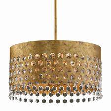 To choose crystal drum chandeliers for your home, first think about where you would like the drum pendant lighting to go. Metropolitan N7656 Kingsmont 6 Light 18 Wide Crystal Drum Chandelier Glitz Gold Leaf Overstock 28994539