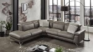 Ecksofa Leila In Microfaser Taupe Grau Beige Mit Federkern