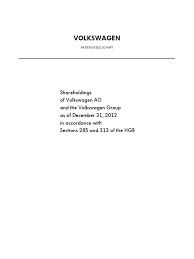 The procurement terms and conditions of volkswagen are also legal for volkswagen commercial vehicles. Shareholders Of Vw Ag