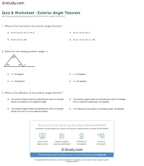 We will start with right triangles, and then expand our proof later to include all triangles. Worksheet Triangle Sum And Exterior Angle Theorem Answers Printable Worksheets And Activities For Teachers Parents Tutors And Homeschool Families