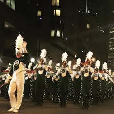 Csu Marching Band And Cam The Ram Led The Parade Of Lights In Downtown Denver Go Rams Colorado State University Parades Downtown Denver