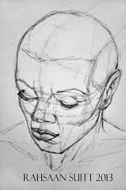 3 Point Perspective Drawing Of The Head Above View 3 Point Perspective Point Perspective Perspective Drawing