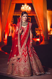 Photo Of Red Bridal Lehenga With Green Jewellery Indian Bride Outfits Indian Bridal Dress Bridal Lehenga Red