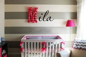 Babyzimmer in grau und rosa einrichten 40 entzuckende ideen. Coole Madchen Babyzimmer Gestaltung Und Babyzimmer Streichen In Grau Und Weiss Mit Wanddeko Babyname Freshouse