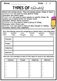 Nouns Worksheet Common Proper Collective By Pink Tulip Teaching Creations Teachers Pay Teachers Nouns Worksheet Types Of Nouns Abstract Nouns