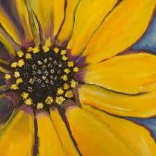 Giant Flowers And Georgia O Keefe S July 3 7 Age 8 And Up Sunflower Art Studio Georgia Okeefe Flowers Flower Painting Canvas Simple Oil Painting