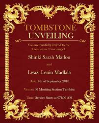 Example, john and jane doe invite you to their. instead of, we invite you to our. any single person, child over the age of 16, or you can make your invitation short by writing things specifically and understandable. Image Result For Tombstone Unveiling Invitation Tombstone Designs Invitation Template Invitations