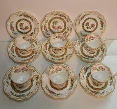 Reduced Antique Crescentware 1890 S George Jones Sons Crescent Ware Bone China Demitasse Cups And Saucers Enfield England Pattern Demitasse Cups Cup And Saucer George Jones