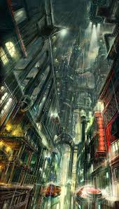 Perfect screen background display for desktop, iphone, pc, laptop, computer, android phone, smartphone, imac, macbook, tablet, mobile device. Dark City Cool Art Awesome Neo Noir And Urban Fantasy Cityscapes Cyberpunk City Sci Fi Landscape Fantasy Landscape