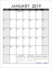 Download The 2019 Calendar Portrait From Vertex42 Com Calendar Printables Free Printable Calendar Monthly Free Printable Calendar