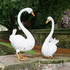 Check spelling or type a new query. Buy Metal Swan Garden Ornaments Swans Garden Statue Candle And Blue