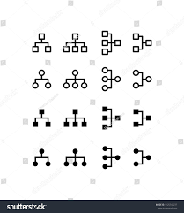 flowchart icon set organization flowchart hierarchy