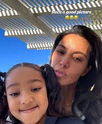 Kim Kardashian's Unedited, Filter-Free Selfies Featuring Wrinkles Posted By  Her Daughter, North West