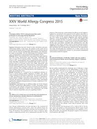 The issue of obesity is nothing new in malaysia or in the world for that matter. Xxiv World Allergy Congress 2015 Topic Of Research Paper In Clinical Medicine Download Scholarly Article Pdf And Read For Free On Cyberleninka Open Science Hub