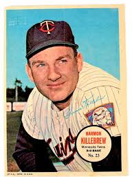 1967 TOPPS HARMON KILLEBREW #19 Insert Card PIN-UP POSTER