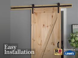 Reliabilt Solid Core Soft Close Pine Barn Interior Door With Hardware Common 36 In X 84 In Actual 36 In X 84 In Lowes Com Barn Door Decor Basement Remodeling Barn Door