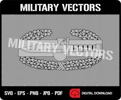 U.S. Army Combat Action Badge CAB Patch Pin Logo Decal Emblem Crest  Insignia Award Digital SVG Vector Cricut File
