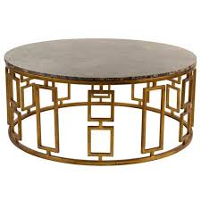 Lazar Global Bazaar Antique Brass Round Stone Coffee Table Stone Coffee Table Coffee Table Round Coffee Table