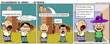 Here is a news cast on a debate over the third amendment. 9th Amendment Cartoon Picture