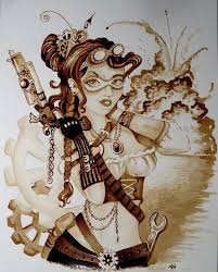 It Took Me Many Hours To Paint Steampunk Art Using Real Coffee Steampunk Art Art Steampunk