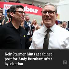 Sir Keir Starmer has suggested he would promote Andy Burnham to the cabinet  if the Labour mayor wins Thursday's by-election. The prime minister called  Burnham “a great asset” and said he deserved “