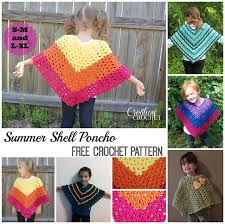 Childrens Shell Poncho Pattern By Lorene Haythorn Eppolite Cre8tion Crochet