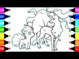 Wanna see me make this lil babe? Vulpix And Ninetails Alola Region Pokemon Coloring Book Pages I Fun Colouring For Kids Youtube
