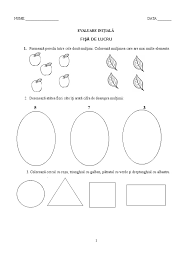 Coloreaz mulimea care are mai multe elemente. Fisa De Evaluare Initiala Clasa Pregatitoare