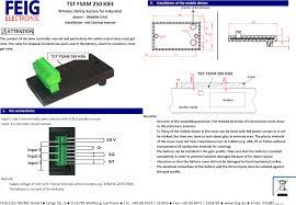 Tstfsamk Wireless Safety System For Industrial Doors User Manual Feig Electronic Gmbh