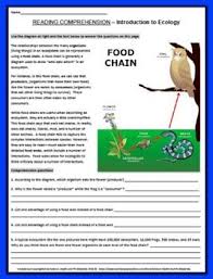 Ecology Reading Comprehension Worksheet Reading Comprehension Worksheets Science Teaching Resources Reading Comprehension