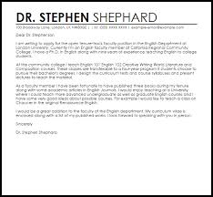 Faculty Job Sample Cover Letter Cover Letter Templates Examples