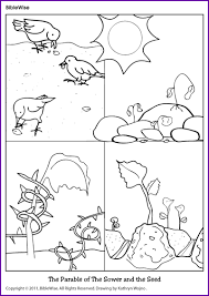 Coloring The Sower And The Seed Kids Korner Biblewise Sunday School Coloring Pages Sunday School Crafts Sunday School Lessons
