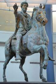 It is made of bronze and stands 4.24 m (13.9 ft) tall. Equestrian Statue Of Marcus Aurelius Illustration World History Encyclopedia