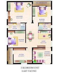 This plan is for constructing approximately about 1350 sq.ft., with a big hall, three bedrooms attached with bath. Indian House Plans 2bhk House Plan Basement House Plans