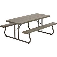 Lifetime 6 Foot Folding Picnic Table Brown At Tractor Supply Co In 2020 Folding Picnic Table Picnic Table Metal Picnic Tables