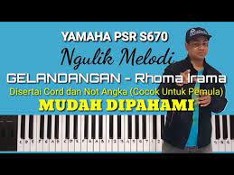 Ngulik Melodi "GELANDANGAN - Rhoma Irama" (Cord dan Not Angka) Yamaha PSR S670) - YouTube