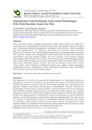 Surat keputusan sekolah ramah anak. Pdf Implementasi Sekolah Ramah Anak Untuk Membangun Nilai Nilai Karakter Anak Usia Dini