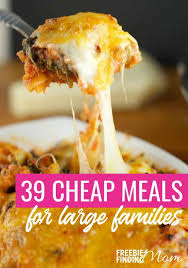 39 Cheap Meals For Large Families Recipes For Budget Meals Large Family Meals Cheap Meals Inexpensive Meals