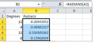 One degree is equal 0.01745329252 radians: How To Convert Radians To Degrees In Excel Excelchat Excelchat