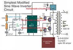 This simple inverter circuit is good for small loads. 15 Inverter Ideas Circuit Diagram Electronics Circuit Electronic Schematics