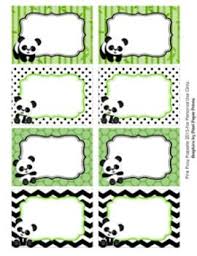 Panda Bear Classroom Decor Bin Tag Labels Panda Bear Panda Party Panda Decorations