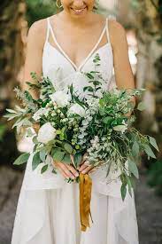Bohemian Romance With Elegant Organic Style Green Wedding Bouquet Bridal Bouquet Green Gold Wedding Bouquets