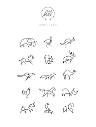 How to draw one line animals. Animals Drawn With A Single Line One Line Tattoo Pictogram Design One Line Animals