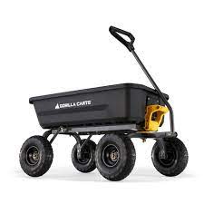 For gardening, farming or any other outdoor jobs. Gorilla Carts 4 Cu Ft Poly Garden Dump Cart Gcg 4 The Home Depot