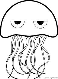 How to draw a jellyfish simple drawing youtube. Jellyfish Coloring Pages Coloringall