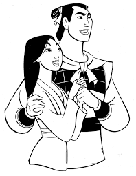 Mulan Romantic Coloring Pages For Kids Ema Printable Mulan Coloring Pages For Kids Princesas Disney Dibujos Mulan Bocetos De Disney