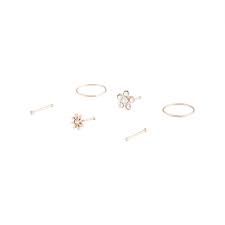 Rose Gold Flower Stud Nose 6 Pack Lovisa Jewellery Australia Nose Rings Nose Piercings Lovisa Nosepierci Flower Studs Body Jewellery Rose Gold Flower