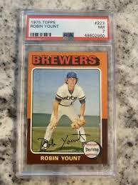Topps couldn't be bothered to actually release a checklist with actual card designations on it so i peicing this together from ebay listings. Psa 7 Near Mint 1975 Topps Robin Yount Graded 223 Rookie Card Rc Brewers Ebay