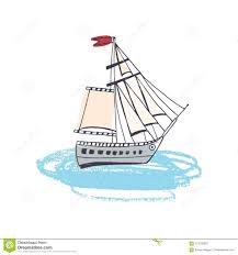 Transportes terrestres como coches, autobuses, camiones y trenes. Garabatee El Dibujo Del Buque De Pasajeros Del Barco De Navegacion Clasico O Del Buque Marino Con La Vela En El Oceano Velero O Ilustracion Del Vector Ilustracion De Flotador Caravana
