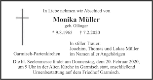 Traueranzeigen Von Monika Muller Trauer Merkur De